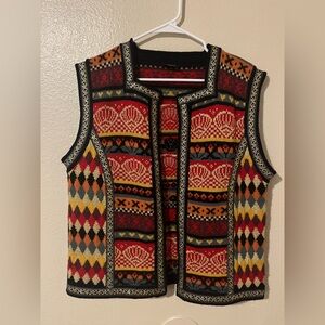 Vrikke Norwegian 100% Wool Nordic Cardigan Vest Women's Irene Haugland Zahl